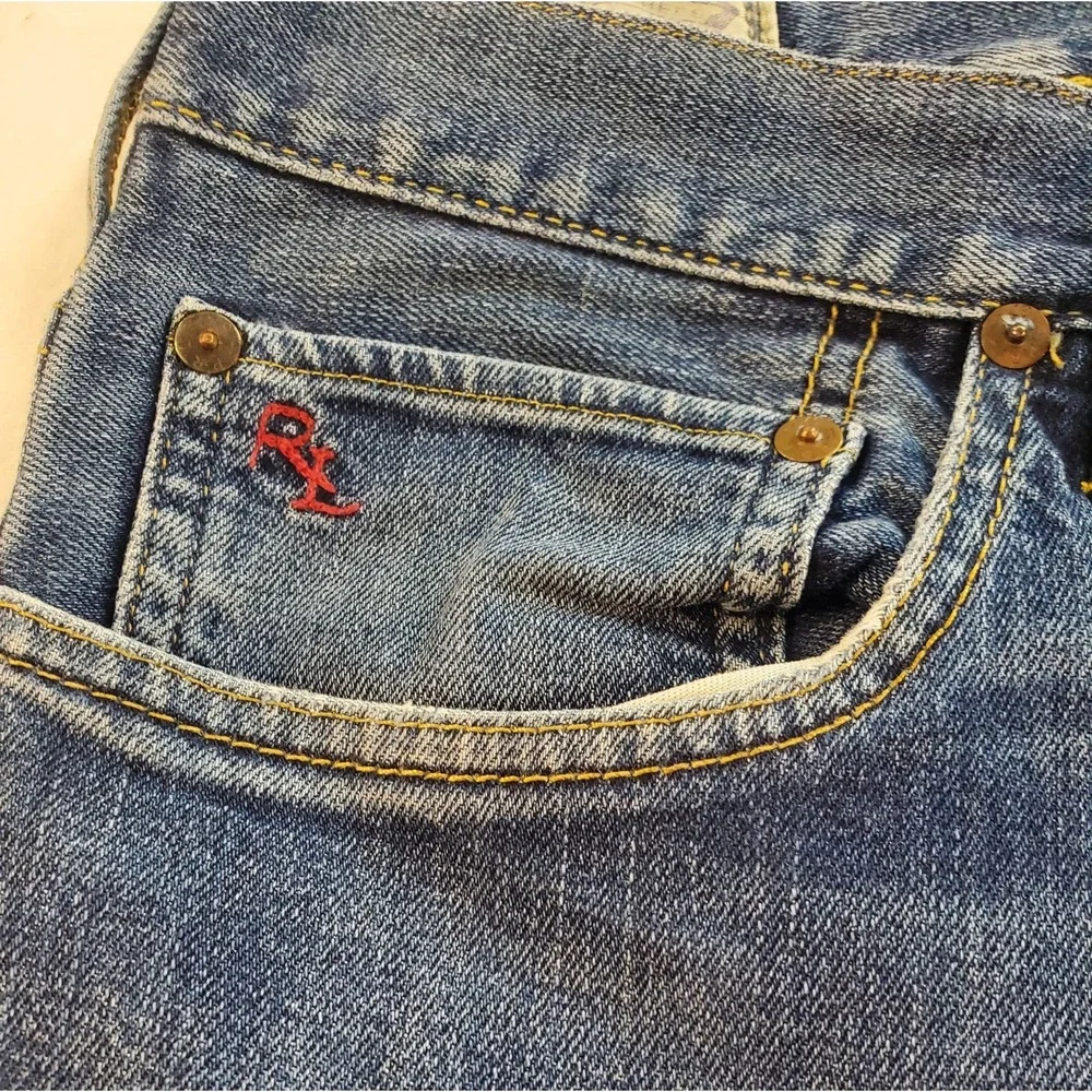 Polo Ralph Lauren Jeans Mens Size 46B x 30 Blue Hampton Straight Measure 44 X 25
